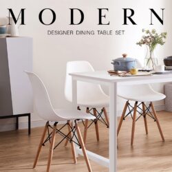 SHOCKING DEAL120cm x 60cm Contemporary Table with Eames Chair Dining Set - Image 3