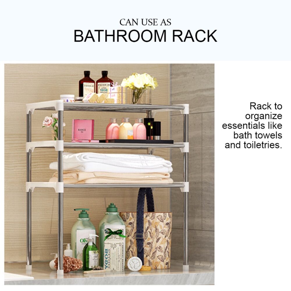 Kitchen Steel Shelves Organizer Rack Multipurpose Shelf - Image 4