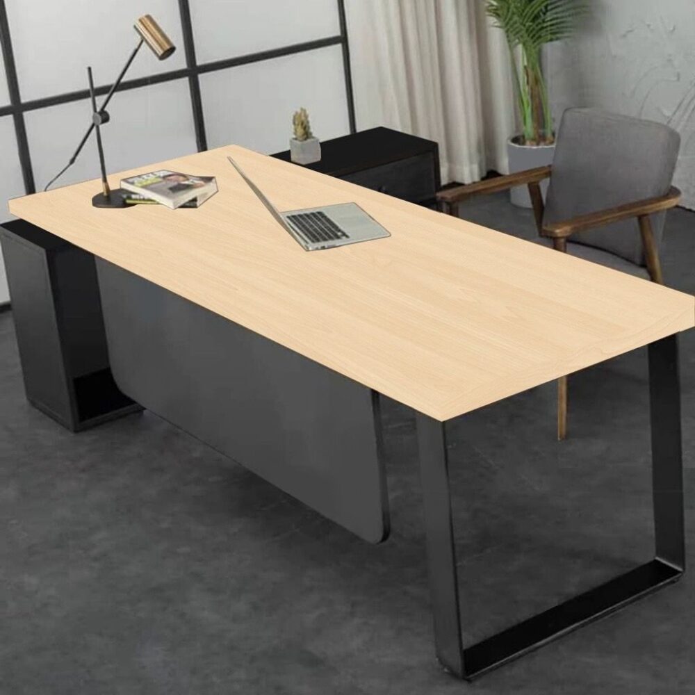 CEO OFFICE TABLE WITH RACK / Director table with rack / Meja Boss - Image 6
