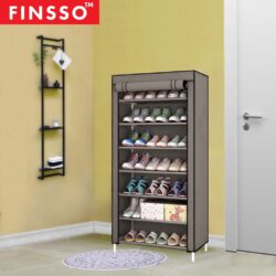 Multi Shoe Rack 8& 10 Tiers Curtain Wardrobe Rak Kasut