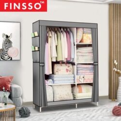 Wardrobe M Size / Almari Baju Rak Baju Clothes Organization Storage Rack Cabinet - Image 2