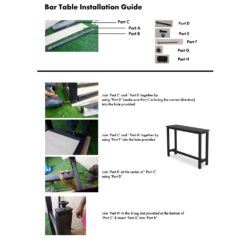 120cm or 160cm x 40cm Bar Table & 2 High Bar Stool / Long Table/ console table - Image 7