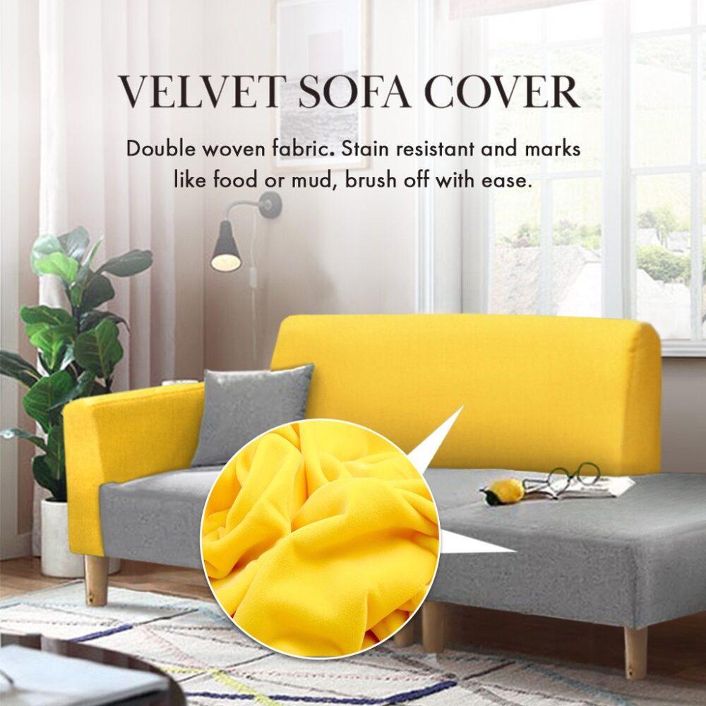 Hannah 2- Seater Velvet Sofa with stool FREE 2 Small Pillows - Affordable - Image 2