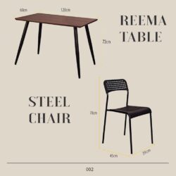 Dining Table with 4 chairs / meja makan 4 kerusi / meja makan - Image 7