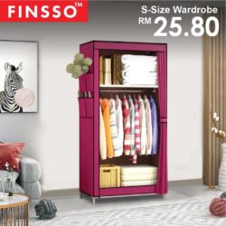 Wardrobe with drawer Almari Baju laci/ Rak Baju / Almari Kain murah / wardrobe - Image 6
