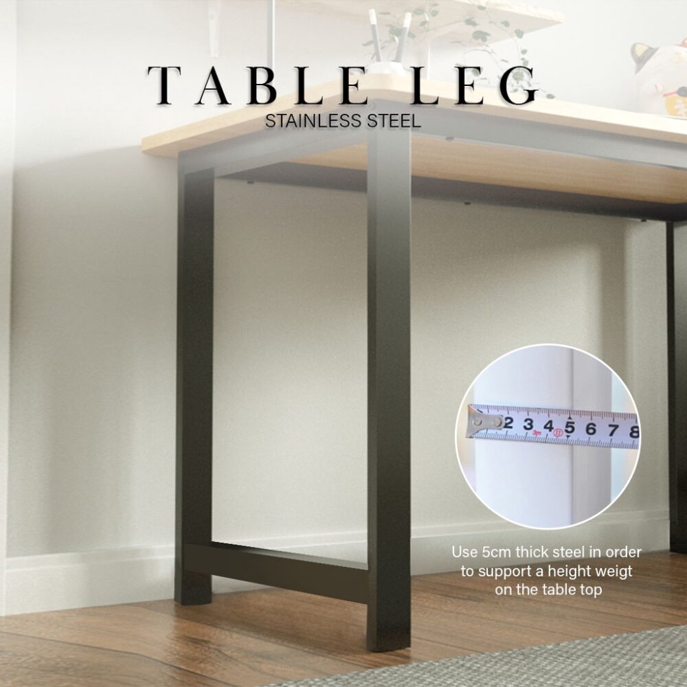 Upgrade Quality 180cm + 16mm table top(Tebal) meja belajar for with Strong leg/office table - Image 6