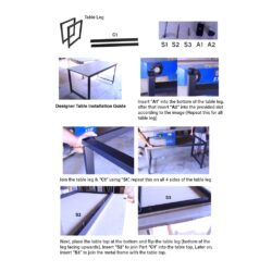 160cm Simple Classic & Modern Designer Office computer table / meja study / study table / meja murah & quality - Image 9