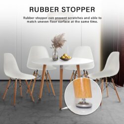 EAMES Kitchen Round Coffee Dining Table WITH 4 CHAIRS - Image 4