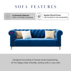 Henzy Luxury Modern 1+2+3 seater Chesterfield Sofa - Image 5