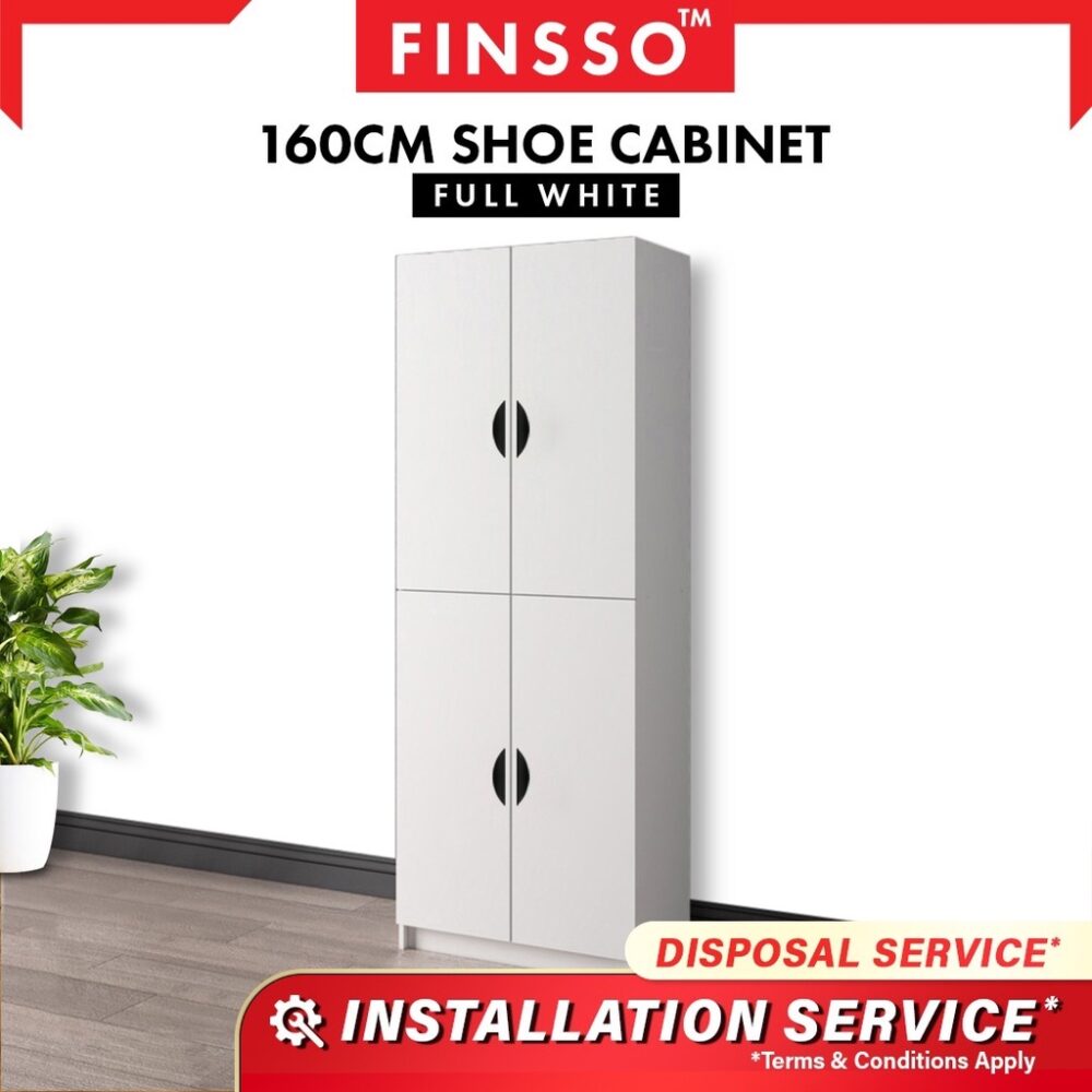 4 door Multifunction Snow Series Shoe Rack / Almari Buku / Shoe Cabinet / Almari Kasut / Wardrobe - Image 3