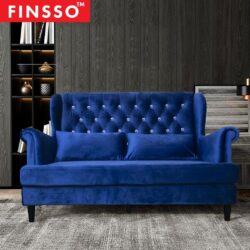 Diamond Design Royal Fabric High Back Wing Chair