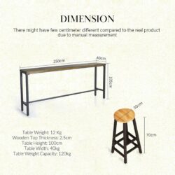 Dante Solid Wood Bar Table - Image 8