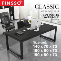 Upgrade Quality 180cm + 16mm table top(Tebal) meja belajar for with Strong leg/office table - Image 4