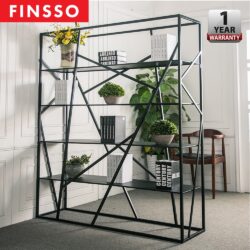 FULLY ASSEMBLE American Iron Multi- Storey Bookcase/ Hall divider - Image 3