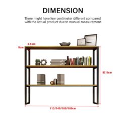 Mckenna Solid Rubber Wood 120x60cm Study Table / Dining Table - Image 6