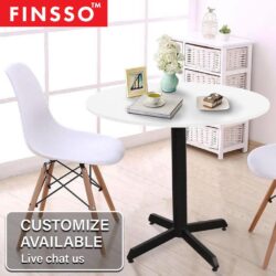 80/90/100cm Runda Black Frame Tri-Leg Simple Round Cafe Dining Table/CAFE TABLE