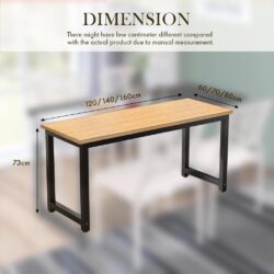 120x60 Contemporary Dining Table Black Steel with 4 White 3V HIVE Dining Chair - Image 7
