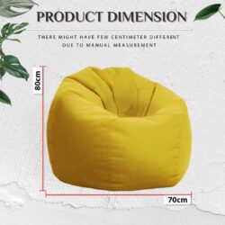 XL SIZE SOFA BEAN BAG (FULL SET) Comfy Velvet Fabric - Image 5