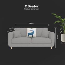 ROSELYN FREE Stool & Pillow 2 Seater Sofa Home & Living Room Furniture Sofa Berkualiti & Murah - Image 7