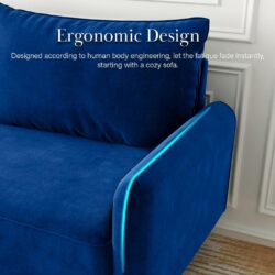 Randy Velvet Fabric Post Modern Luxury Sofa Set/Modern Classic Sofa Velvet Fabric Sofa/1/2/3 seater sofa - Image 6