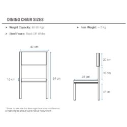 CONTEMPORARY White/Black Steel Rectangular Design Dining Table - Image 5