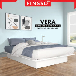 Vera Series Queen tatami bed frame / Japanese Floating Queen Bed Frame Wooden Zen Platform Bed Katil Queen - Image 2