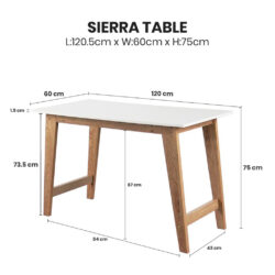 New Arrival Sierra Dining Table / 4 Dining Chairs / Meja Makan Murah / Study Table / Balcony/ 餐桌 / Kerusi Meja - Image 8
