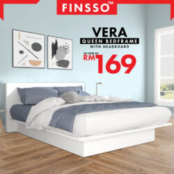 Vera Series Queen tatami bed frame / Japanese Floating Queen Bed Frame Wooden Zen Platform Bed Katil Queen