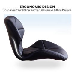 DUXE CHAIR WITH LEATHER CUSHION SEAT & SOLID WOOD LEG MODERN STYLE - Image 7