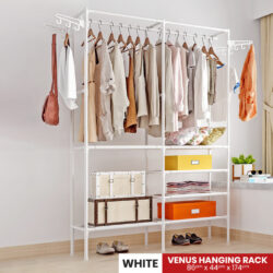 VENUS EXTRA LARGE SIZE JAPANESE STYLE CLOTH HANGER ORGANIZER WARDROBE / Almari Baju / Rak Baju - Image 9
