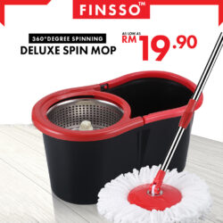 Stainless Steel Deluxe Spin Mop Bucket Set/MOMO MMOP SET/Round mop