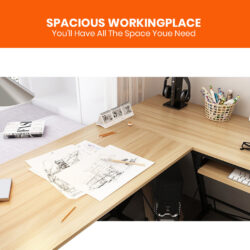 DAVENPORT Classic Workspace L Shape Table with Keyboard Tray - Image 6