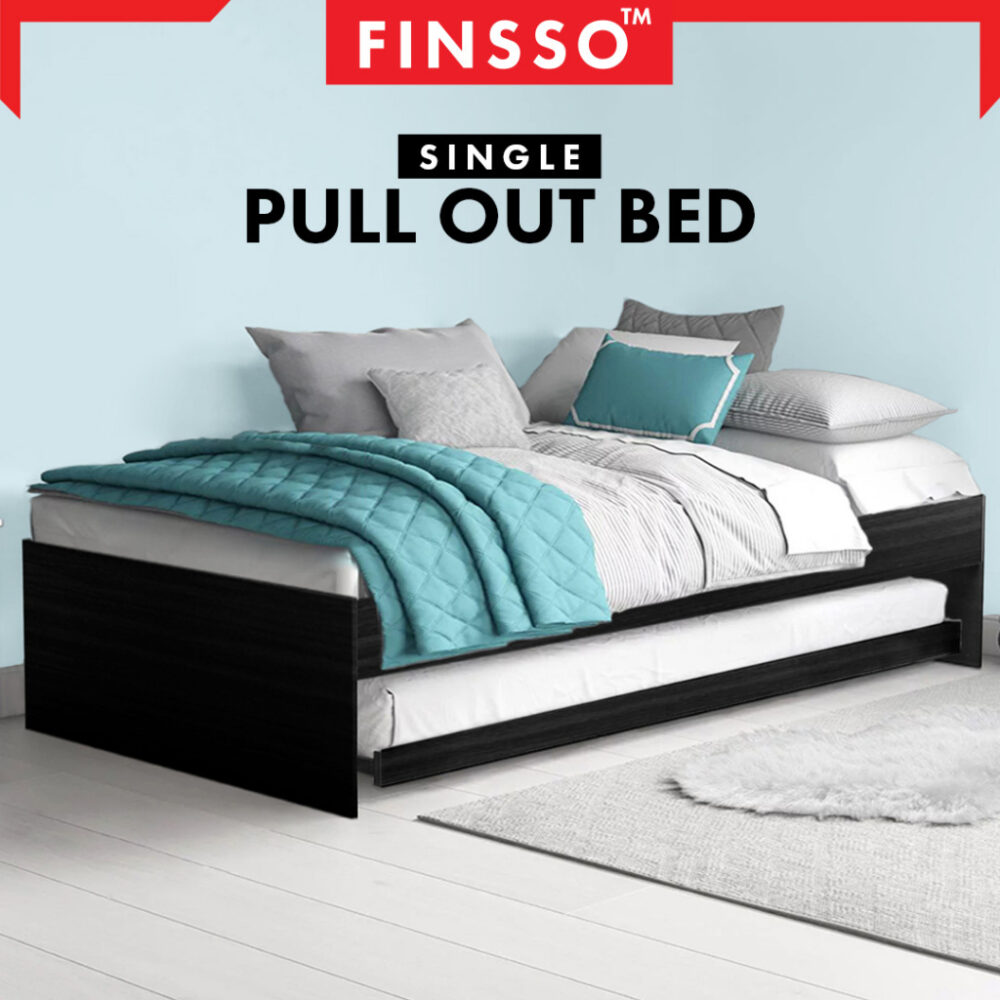 SNOW SERIES SINGLE PULL OUT BED / Wooden Single Bed frame - Image 3