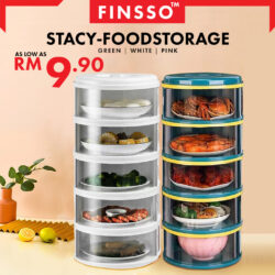 STACY FOOD COVER STORAGE Transparent Stackable/Transparent Stackable Food Cover / Tudung Saji - Image 9