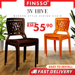 3V Modern Stackable Dining Plastic Chair / Office Chair / Furniture / Kerusi