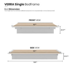 Extra Strong & Enhanced Version Vera Single Bed Frame / Wooden Platform Bed Katil / Katil Bujang / Katil Single - Image 7