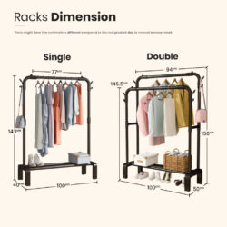 ROSARIO Space Save Rak Baju Besi Ampaian Baju / Hanging Rack / Drying Rack / Clothes Rack - Image 9