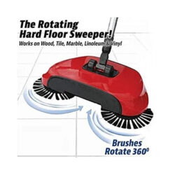 3 In 1 Hand Push Sweeper Mop With Dustpan Household Rotating Broom Spin Mop Penyapu Tolak - Image 3