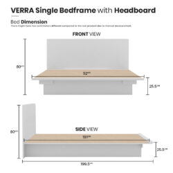 Extra Strong & Enhanced Version Vera Single Bed Frame / Wooden Platform Bed Katil / Katil Bujang / Katil Single - Image 8