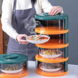 STACY FOOD COVER STORAGE Transparent Stackable/Transparent Stackable Food Cover / Tudung Saji - Image 3