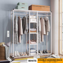 Big Size XXL Size Pasha Open Wardrobe / Rak Baju / Wardrobe /almari baju besi - Image 3
