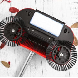 3 In 1 Hand Push Sweeper Mop With Dustpan Household Rotating Broom Spin Mop Penyapu Tolak - Image 5