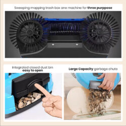 3 In 1 Hand Push Sweeper Mop With Dustpan Household Rotating Broom Spin Mop Penyapu Tolak - Image 8