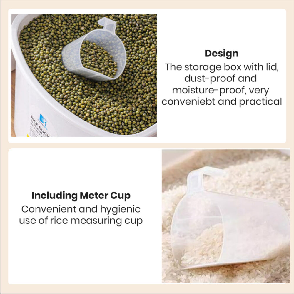 BONNY rice bucket Household Rice Storage Container Box Kitchen Storage bekas beras FREE CUP - Image 9
