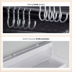 Wall – Top Aluminum Receptacle Kitchen Storage Rack - Image 7