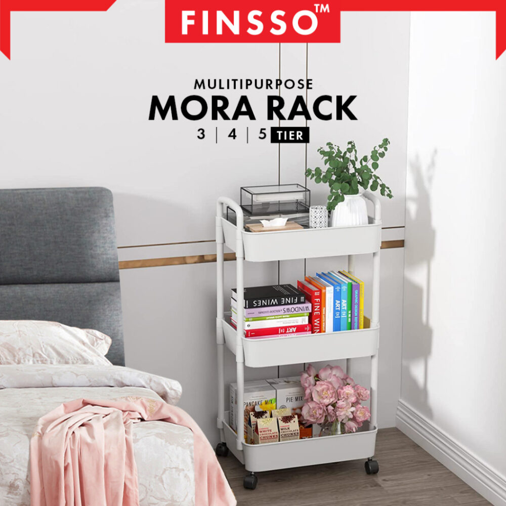 MORA 3 /4/5 Tier Multifunction Storage Trolley Rack Office Shelves/Shelving Toys / Troli Baby / Rak Dapur/ Troli - Image 5