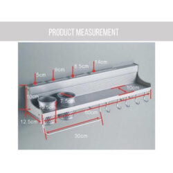 Wall – Top Aluminum Receptacle Kitchen Storage Rack - Image 8