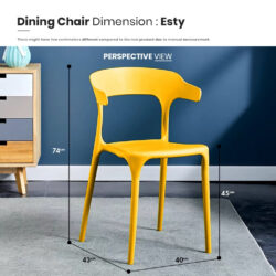 ESTY Designer SIMPLE & STRONG Dining Chair / kerusi meja makan / kerusi plastik - Image 9