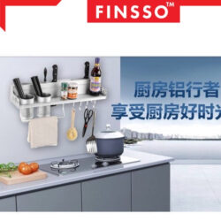 Wall – Top Aluminum Receptacle Kitchen Storage Rack - Image 2