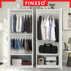 2 & 3 Door Wooden Wardrobe / Almari Baju Murah / Wardrobe / 衣橱/ Almari Murah (Customize Available) - Image 7